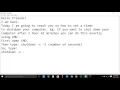 Set a timer to shut down your computer using CMD its really easy