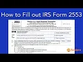 How to Fill out IRS Form 2553 Easy-to-Follow Instructions