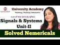 SS21 Impulse response and Step response Solved Nemericals Signal System