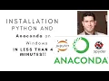 Python anaconda installation on Windows 8