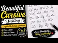 A to Z Beautiful Cursive Writing Capital Small Letters Cursive Handwriting Practice