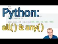 How To Use all and any in Python