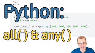 How To Use all and any in Python