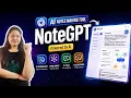 NoteGPT Tutorial How to Summarize YouTube s Take Notes with AI Boost Productivity with AI