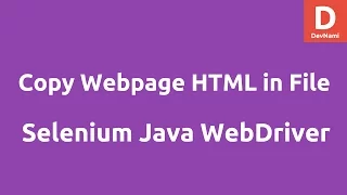 Write pagesource HTML into file Selenium Java