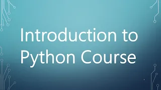 1 - Introduction To Python Course Arabic