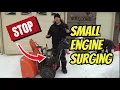 Snowblower Engine Surging Watch THIS