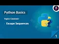 Python Tutorial for Beginners in Hindi Escape Sequences in Python