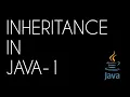 INHERITANCE IN JAVA-1 INTRODUCTION SINGLE LEVEL INHERITANCE