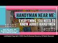 Handyman Near Me Everything You Need to Know About Handymen