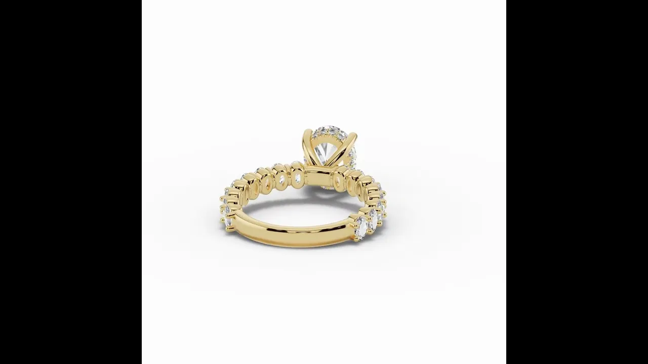 Oval Aurielle Crown Engagement Ring