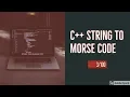 C Speed Code String to Morse code converter