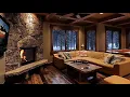 Relaxing Fireplace In The Winter