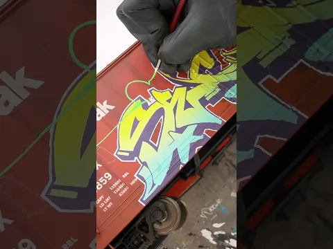Graffiti On Train ( Mini ) 🔥 @s.echor #graffiti