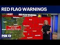 WA wildfire outlook Weather red flag warnings air quality FOX 13 Seattle