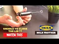 IKEA Milk Frother Battery Installation and Trick To Close the Lid