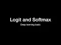 logit and softmax in deep learning