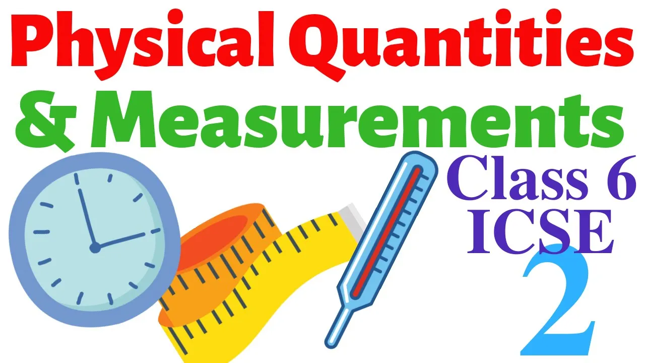 PHYSICAL QUANTITIES AND MEASUREMENTS | Class 6 ICSE | Part 2