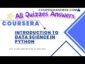 Applied Data Science with Python-Introduction to Data Science in Python ALL QUIZ ANSWERS