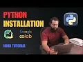 Python Tutorial for Beginners Python Installation PyCharm Google Colab