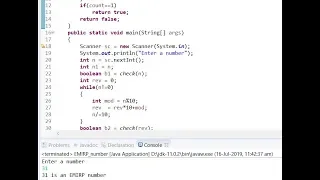 EMIRP Number Programming in JAVA Eclipse Subscribe for more