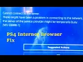 WV-33898-1 Cannot connect to the server PS4 error fix - PS4 Internet Browser error