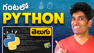 Beginner to PRO Python in 1 Hour Telugu tutorial with code samples