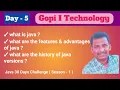 Day-5 What is java Features of java History of java versions Java Full Stack Course