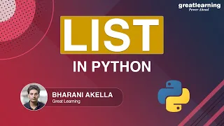 Introduction To List In Python Python Lists And List Function Python Tutorial Great Learning
