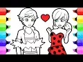 Miraculous Ladybug Coloring Pages The Big Reveal How to Draw and Color Ladybug Reveal Cat Noir
