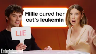 millie bobby brown u0026 louis partridge lie to each other