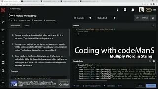 Codewars 7 kyu Multiply Word in String JavaScript