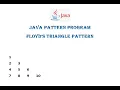 Floyd s Triangle Number Pattern Program In Java - 2nd