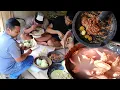 Download Lagu Mereka tidak bisa berhenti makan!! Pria desa mengundang banyak teman makan bersama masak opor ayam MP3