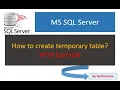 Part33 Temporary table Local temporary table in SQL Server SQL Tutorials Beginners