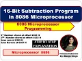 Program for 16 bit subtraction in 8086 microprocessors
