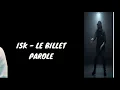 ISK - Le billet (paroles)