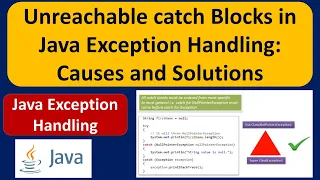 Unreachable catch Blocks in Java Exception Handling Causes and Solutions