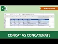 How To Use The CONCAT Function In Excel Vs The CONCATENATE Function Beginner Tutorial