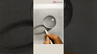 3D Crystal Ball Drawing With Pencil Shading Shorts Youtubeshorts 3d Ball Art Drawing 