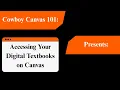 Accessing Your Digital Textbooks in Canvas