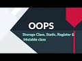 Object Oriented Programming IPU Engineering Sem 4 Storage Class Static Register Mutable
