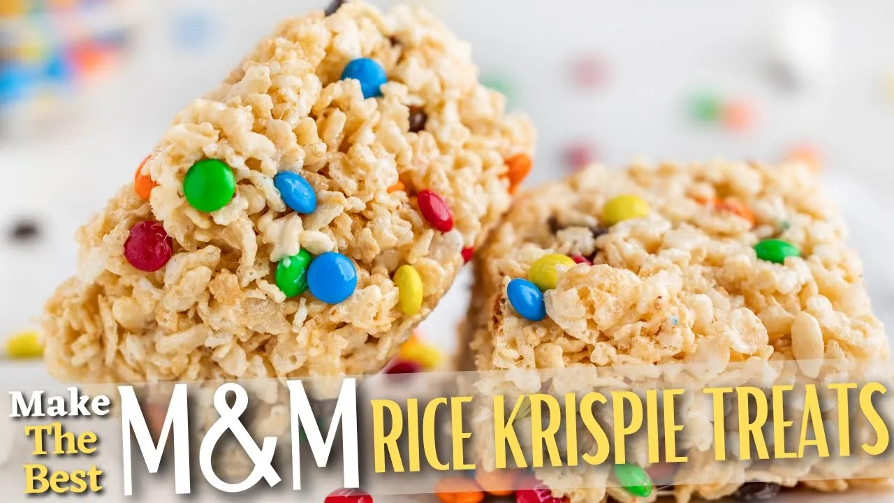 M&M Rice Krispie Treats