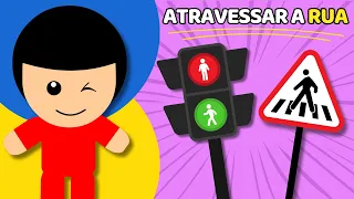 ATRAVESSAR A RUA - Animadinhos (Música Infantil Educativa) - SINAL DE PEDESTRE