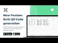 New feature Bulk QR Code generation - QR Lead Capture