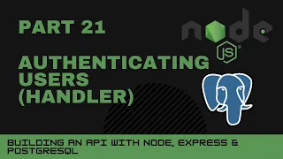 JavaScript projects Node Express Postgres API - Part 21