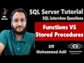 Functions VS Stored Procedures SQL Interview Questions And Answers Learn SQL SQL