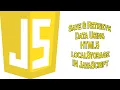 Store Retrieve Data Using HTML5 localStorage Object In JavaScript With Example in Malayalam