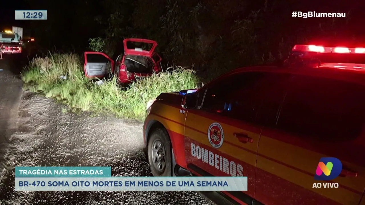 BR-470 soma oito mortes em menos de uma semana