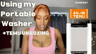 Using My Portable Washer Temu Unboxing How to work Portable Washer Is it worth it temu